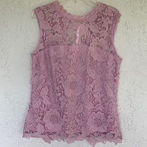 NWOT Nanette Lepore Pink Lace Top